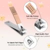 Christmas Stocking Stuffers for Women, Nail Care Kit for Women, 7 PCS Manicure and Pedicure Kit, Manicure Set Women Travel Nail Kit Mini Nail Clipper Set Kit Tool Mens Nail Grooming Kit(Rose Gold)