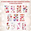 TUPARKA 340 Pcs 44 Sheet Valentine’s Day Temporary Tattoo Valentines Heart Tattoo Sticker for Kids Boys Girls Gift Valentine’s Day Party Supplies