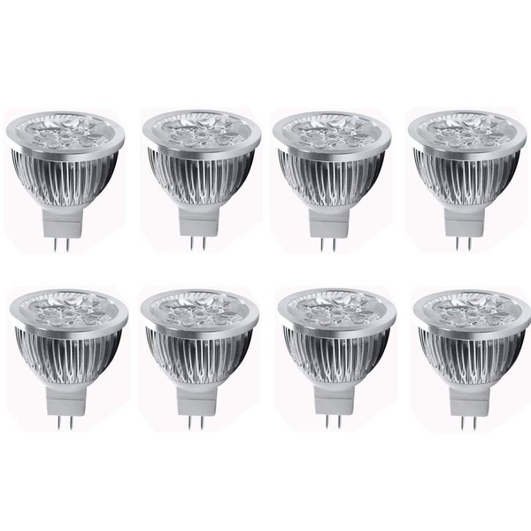 JKLcom 4W LED MR16 Bulbs 12V 4W LED Spotlight Bulb for Landscape Track Light, MR16 GU5.3 Base,12 Volt,4W(35W Equivalent Halogen Replacement),Warm White 3000K,8 Pack