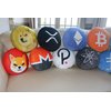 Cosmos Pillow - Embroidered Round Stuffed Plush Crypto Pillow by BlockCraft.Shop Atom Plush Pillow