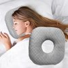 Wuronsa Ear Piercing Pillow for Side Sleepers with an Ear Hole for CNH and Ear Pain Ear Inflammation Pressure Sores, Cotton O-Shaped Side Sleeping Pillow, Ear Guard Pillow