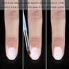 JASSINS Nail Clean Up Brushes,4PCS Gel Polish Nail Brushes Manicure Tools,For Nail Art Design Pen Painting DIY and Cleaning Nail Polish Mistakes on the Cuticles (PINK TURNS BLUE)