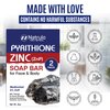 Herblov Pyrithione Zinc Soap Bar for Face & Body, 4oz | Cleanser for Acne, Rosacea, Eczema, Dermatitis, Psoriasis, Itching | Cleansing, Calming Facial Wash | Zinc Soap Bar Made in USA (Pack of 2)