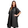 Betty Dain Black Jaguar Bleach-proof All Purpose Styling Cape, Material Defends Against Bleach Stains, Color Proof, Chemical Proof, Waterproof, Lightweight Embossed Nylon, Black