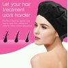 Tifara Beauty Deep Conditioning Cordless Heat Cap for Spa Care at Home, Gel Thermal Technology for Scalp Treatment, Natrual Hair Steamer Gel Cap, Black