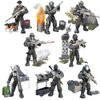 Uvini Special Forces Mini Military Action Figure with Weapons and Accessories Building Blocks Playset, 8 PCS 1:36 Scale SWAT Police Figure, Multiple Movable Joints, Best Gift for Kids 8 9 10