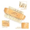 Two-side Wooden Nails Brushes for Fingers, Natural Wood and Bristle Cleaning Acrylic Nail Art Brush, Fingernail & Toenail brushes for Women, Men, Girls, Manicure Pedicure Nail Scrubber Home & Salon