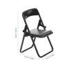 NUOBESTY 20Pcs Mini Foldable Chairs Dollhouse Mini Stand Model Chair Desk Phone Stand for Dollhouse Decoration