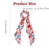 Jewemia Hair Scarf Scrunchies for Women Knotted Bow Hair Ties Long Hair Floral Hair Ribbon for Girls Detachable Elastic Bands Hair Scrunchies for Beach Party Dating 6 pcs