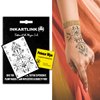 INKARTLINK Temporary Tattoos, Semi Permanent Tattoos Adult Art Designs Waterproof Temporary Tattoos Party Favors Tattoo Stickers Realistic, No Adhesive, Lasts 1-2 Weeks Black (Henna 7)