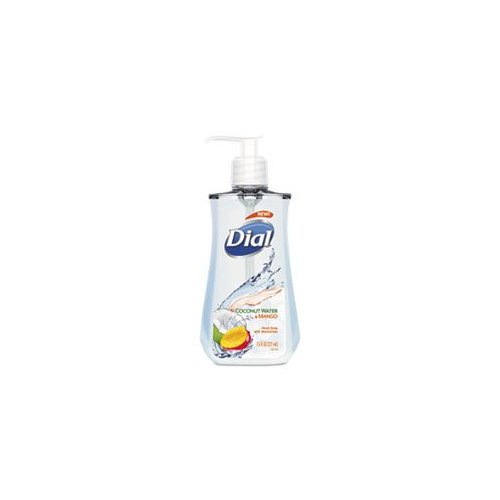 Dial 12159CT Liquid Hand Soap, 7 1/2 Oz Pump Bottle, Coconut Water & Mango,12/crtn