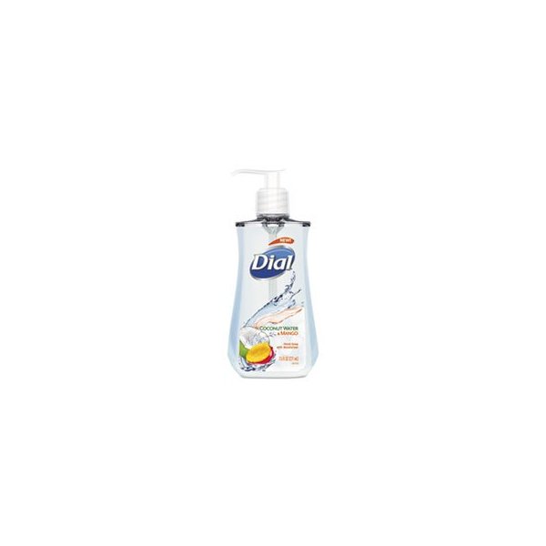 Dial 12159CT Liquid Hand Soap, 7 1/2 Oz Pump Bottle, Coconut Water & Mango,12/crtn