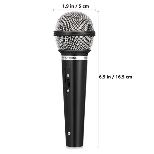 Zerodeko 1PC Plastic Microphone Model, Kids Microphone Pretend Microphone Toy, Fake Microphone Prop for Birthday Party Favors Pretend Play or Performance Costume Prop