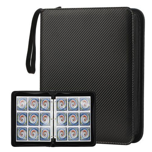 Trading Card Binder with Sleeves 9 Pocket Card Binder Premium 720 Double Sided Pocket PU Card Collection Binder, Collectible Albums Card Folder for MTG, TCG, Sports Cards