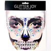 Day of the Death Face Jewels Crystals Face Gems Stick on Halloween Makeup Costume,4-Pack