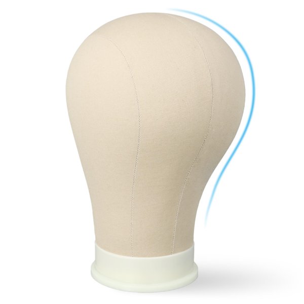 ZQIAN BEAUTY 22 Inch Wig Head for Wig, Canvas Mannequin Head with Mount Hole, Manikin Head for Wig Making, Styling and Display, Head Contour More Realistic