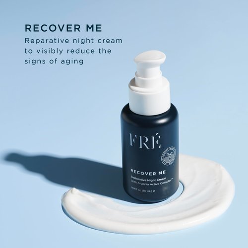Moisturizer Face Cream for Night, Recover Me by FRE Skincare - Anti-Aging Formula for Fine Lines & Wrinkles - Argan Oil Complex, Hyaluronic Acid & Niacinamide - Vegan, Paraben-Free