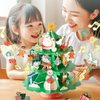 Mideer Christmas Rotating Music Box 3D Puzzle Busy Christmas Workshop, DIY Rotating Music Box Kit Christmas Tree Music Box for Holiday Decor Christmas Ornament