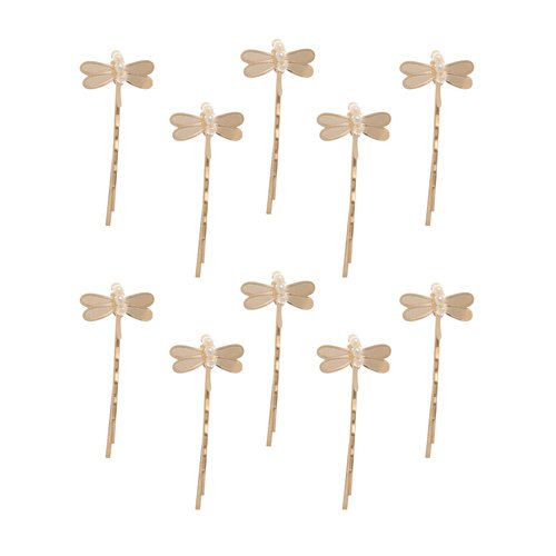 10 Pieces Gold Hair Pins for Women Trendy Jewelries Mini Dragonfly Hair Clip Wedding Hair Accesso...