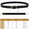 VONMELLI 3 Pack Women's Leather Belts for Jeans Pants Fashion Silver Buckle Ladies Dress Belt Black Brown Beige M
