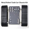 Professional DIY Tracked Robot Chassis Smart Tank Car Platform Kit with 2pcs High Torque DC Motors, Caterpillar Robotic Crawler Sciences Eduactional Model for Arduino Raspberry Pi STEAM
