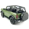2-Door Convertible Bronco Badlands Model Car 1/36 Scale Diecast Toy Cars Metal Alloy Children’s Vehicles, Pull Back Doors Open, Black Rim, Mens Collection, Kids Toys for Boys Gifts, Cake Topper, green