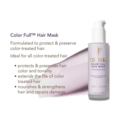 Rahua Color Full Hair Mask, 4 Fl Oz, Deep Conditioning Hair Care with Strengthening, Nourishing Natural, Plant-Based Derived Ingredients, For All Shades of Color-Treated, Highlighted & Natural Hair