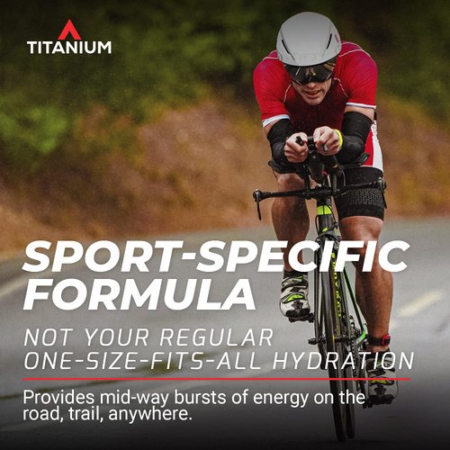TITANIUM Terra Hydration Drink Mix - Carbohydrate Powder & Electrolyte Mix - Sports Drink Powder for Cycling, Running, Triathlon, Hiking (24.7 oz, 30 Servings) - Endurance Drink - Gluten Free