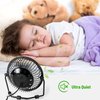 AMKEN Small Desk Fan, 4 Inch USB Fan Powered by USB, 360° Rotation - Small Fans for Bedroom, Office, Table - Ultra-quiet Personal Cooling Fan with Metal Construction