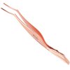 Miuffue Lash Applicator Tool DIY False Eyelash Applicator Tool Stainless Steel Curved Eyelash Tweezers for Cluster Lash Strip Lashes, Rose Gold