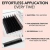 KIARA SKY LASH Premium Cashmere Easy Fan Lash Extensions | Soft Semi-matte natural finish | Fans like Butter | For Professional Eyelash Extensions Use Only | Black, (D-0.03-13MM)
