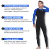 COPOZZ Diving Skin, Men Women Youth Thin Wetsuit Rash Guard- Full Body UV Protection - for Diving Snorkeling Surfing Spearfishing Sport Skin (Black/Navy-Blue, Medium for Men)