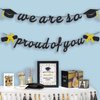 Graduation Party Decorations 2024 - Black We are So Proud of You Banner for Graduation Decorations Class of 2024, Congratulations Banner, Graduation Cap Decorations, Graduation Party Supplies
