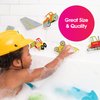 Edushape Magic Creations, Road Construction - Baby Bath Foam Toys Foam Stickers - Stick-On Removable Baby Foam Bath Toys for Toddlers 1-3 - Imaginative Learning Bath Toys Foam Activity Play Set