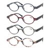 OLOMEE Reading Glasses Women Men Cute Round Readers Cheaters +2.50 Stylish Lightweight Reader Glasses 4 Pack Comfortable Fit Spring Hinge