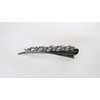 Generic Black alligator hair claw clip with clusters of gray crystals