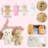 Sealive 12-Piece Mini Furry Bears - 4.7 Inches Stuffed Animal Tiny Bear Party Favors - Bears for Special Occasions, Party Decorations, Charming Keychains, Memorable Gifts, and More