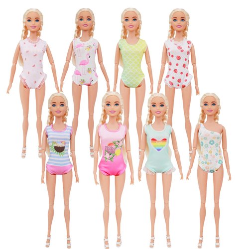 8 Sets Fashion 11.5 Inch Doll Bikini Swimsuits Swimwear Set Clothes Outfit for 11.5 inch Girl Dolls Beach Accessories (Swimsuit)