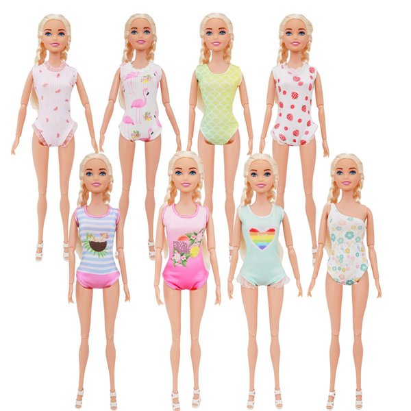 8 Sets Fashion 11.5 Inch Doll Bikini Swimsuits Swimwear Set Clothes Outfit for 11.5 inch Girl Dolls Beach Accessories (Swimsuit)