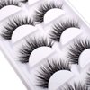 3D Mink False Eyelashes Pack Real Siberian Luxurious Messy Volume Dramatic Mink Fake Eyelashes Set 5 Pairs/Box A15-5（The New)