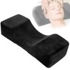 Eyelash Extension Neck Pillow -Beauty Salon Comfortable Velvet Beauty Memory Foam Pillow,Eyelash Pillow Grafted Eyelash Curve Pillow with Makeup Pocket to Protect Neck(Black)