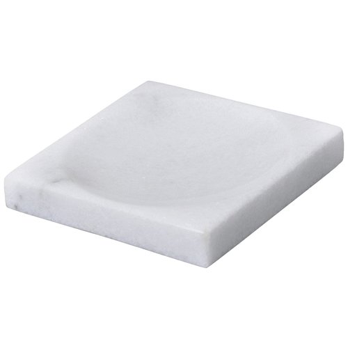 CraftsOfEgypt White Marble Soap Dish - Polished and Shiny Marble Dish Holder – Beautifully Crafted Bathroom Accessory