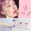 Eye Shiny Butterfly Flower Stickers Facial Body Glitter Butterfly Makeup Stickers for Women Girls Waterproof Temporary Fake Flower Tattoo Sticker for Halloween Costume Party Facial Body Decoration 6 sheets