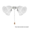 Aspen Creative 22003-11 Ceiling Fan Fitter Light Kit, Brushed Nickel, 12" x 12" x 3-1/2"