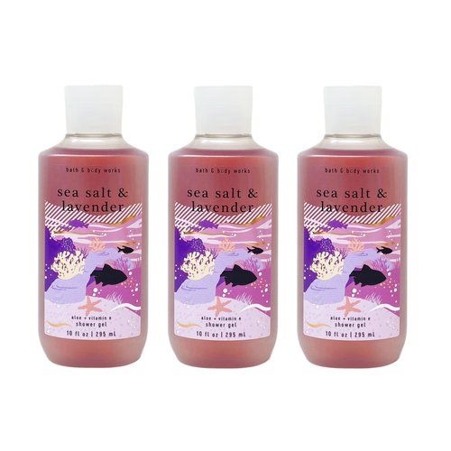 Bath & Body Works Sea Salt & Lavender 3 Pack Of Shower Gel