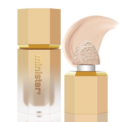 BEFIVECOK Liquid Concealer Makeup, Full Coverage Concealer, Cream Face Concealer with Cushion Applicator, Highly Pigmented, Natural-Looking, Hydrating, Waterproof Concealer (#06 Warm Love)