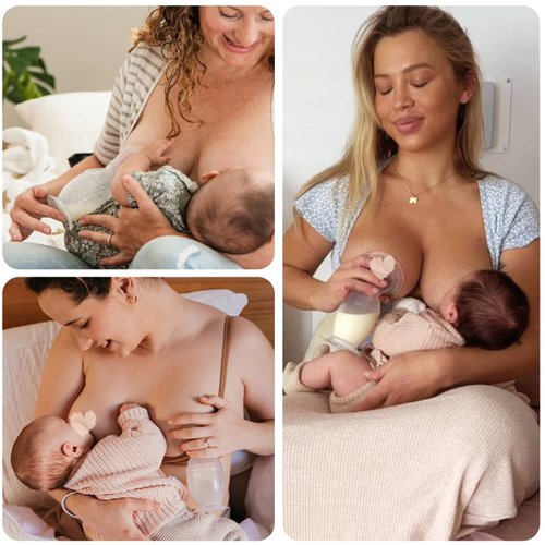 haakaa Manual Breast Pump with Suction Base and Flower Stopper Set for Breastfeeding (5oz/150ml)(White)