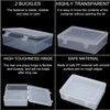 Bead Organizer Box, 30Pcs Small Clear Plastic Bead Storage Containers, 1 Craft Storage Box with Hinged Lid, 1 Sheet Label Sticker, Mini Storage Box for Jewelry Making Beading Crafts Screws Small Parts