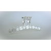 Generic Long silver metal circles hair claw clip for medium thick hair