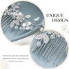 Latious Flower Bride Wedding Hair Comb Silver Crystal Bridal Hair Pieces Rhinestones Hair Clip Vintage Leaves Hair Accessories for Women and Girls